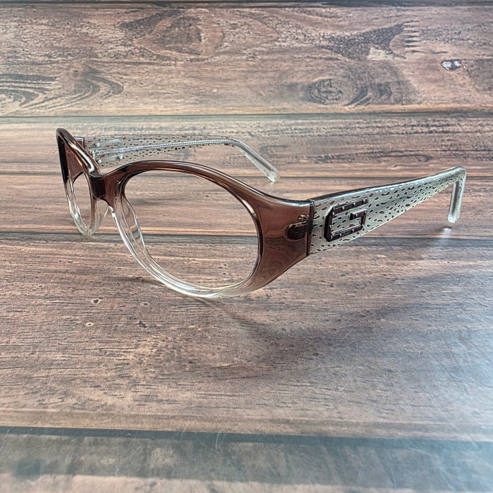 GUESS GU2448 Brown Clear Gradient Cat Eye Eyeglasses Frames 57-16-130 Women - Picture 4 of 8